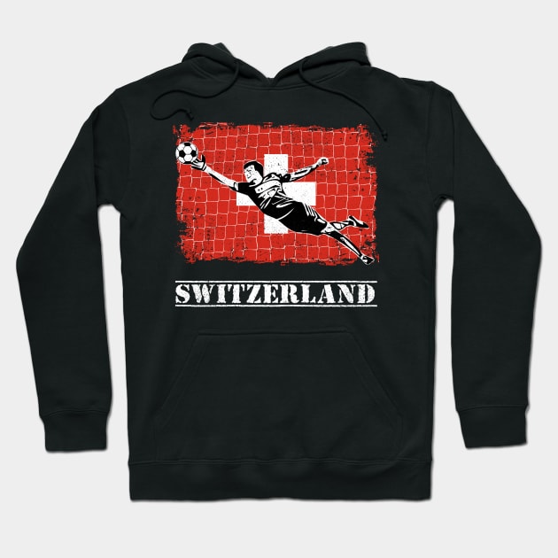 Switzerland Soccer Goalie Goal Keeper Shirt Hoodie by zeno27